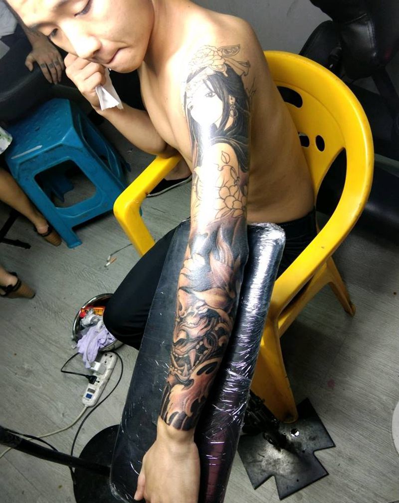 花臂纹身图片_手臂纹身图案