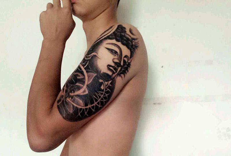 佛纹身图片