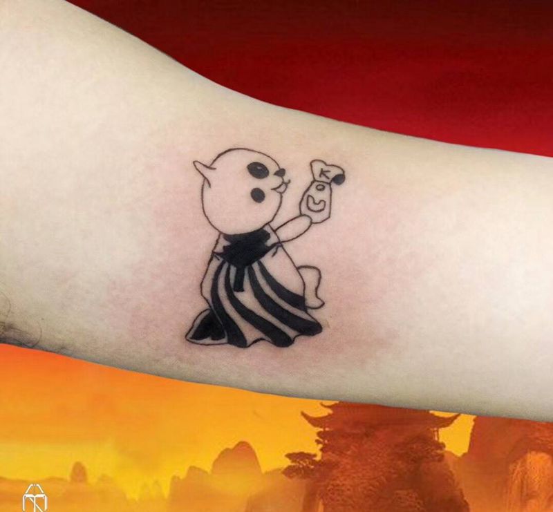 小图纹身图片_成品手臂清新人物字符原创情侣纹身图案