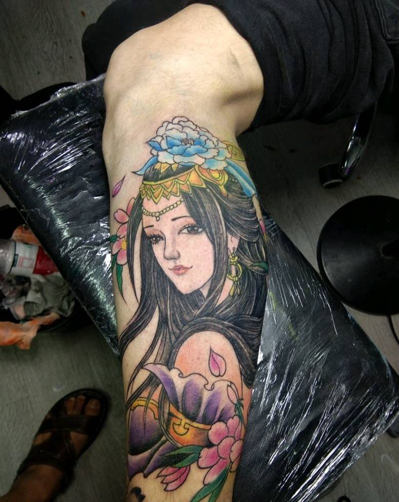 艺妓纹身图片_手臂纹身图案