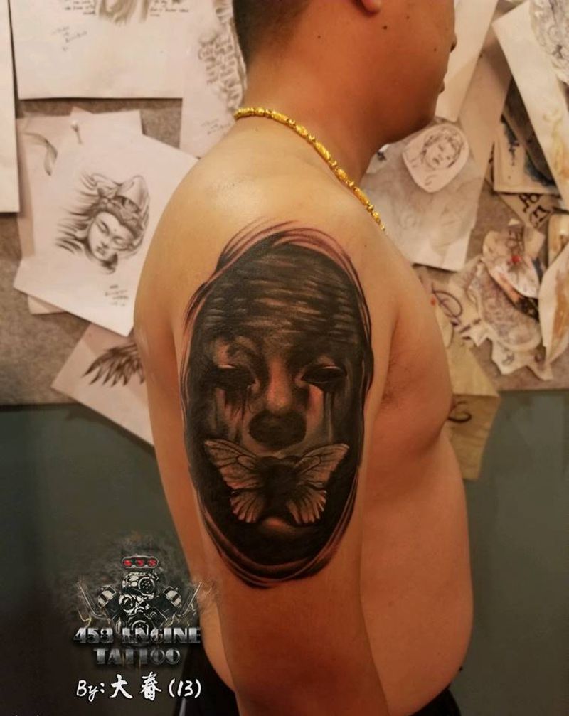 暴力遮盖纹身图片