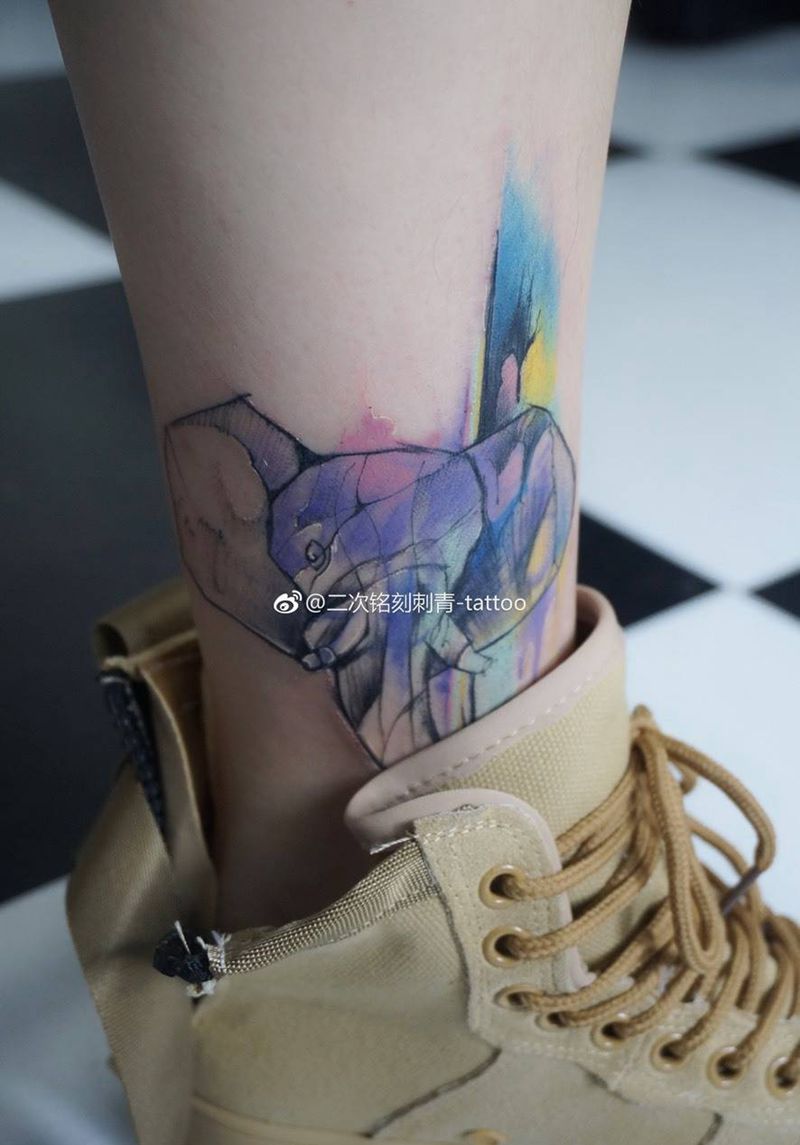 “象”由心生纹身图片