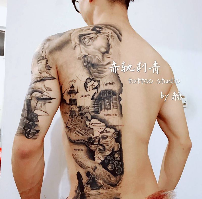 航海纹身图片
