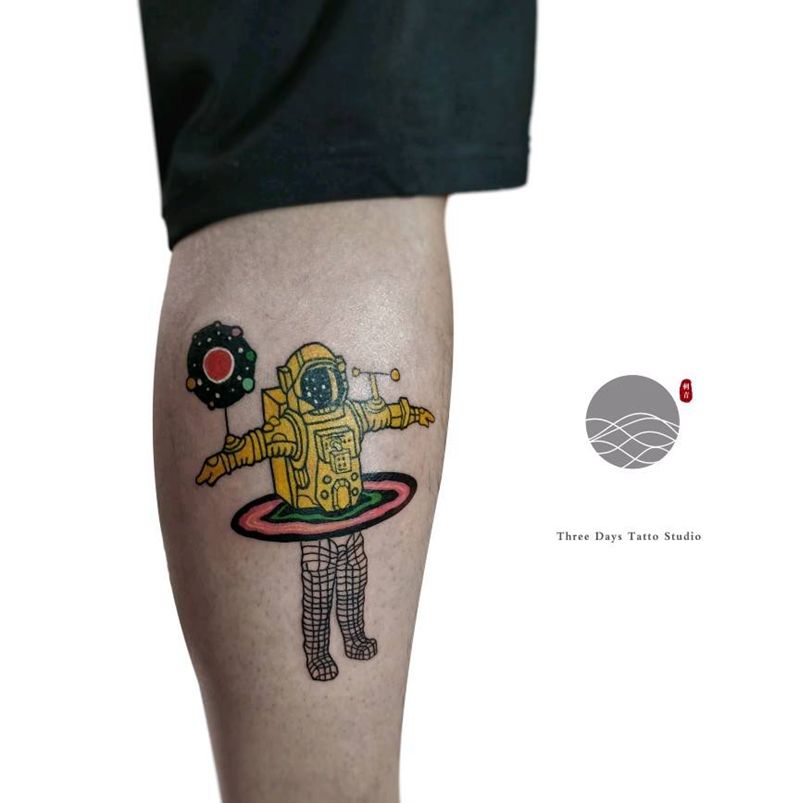 波普宇航员纹身图片