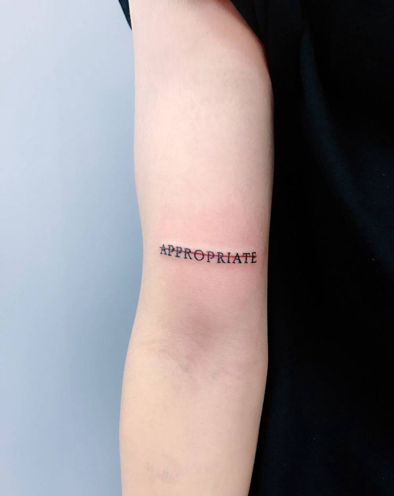 小字母纹身图片_手臂清新纹身图案