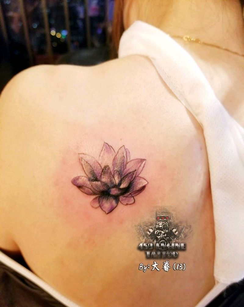 莲花小清新纹身图片