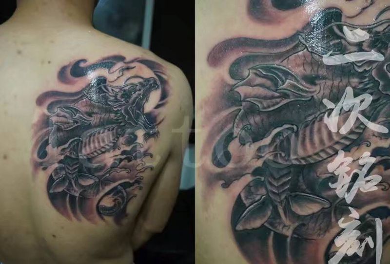 鳌鱼纹身图片