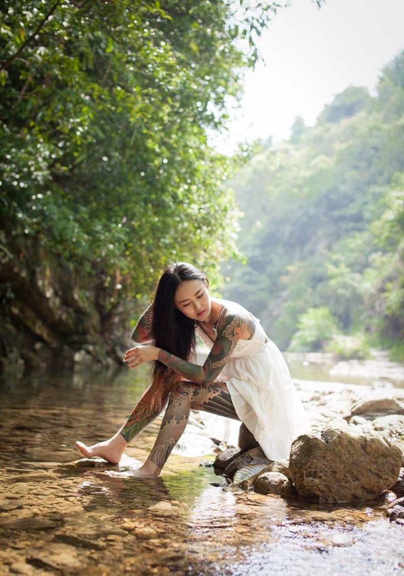 通体刺青师 彫舞纹身图片_老传统通体彫安刺青纹身图案