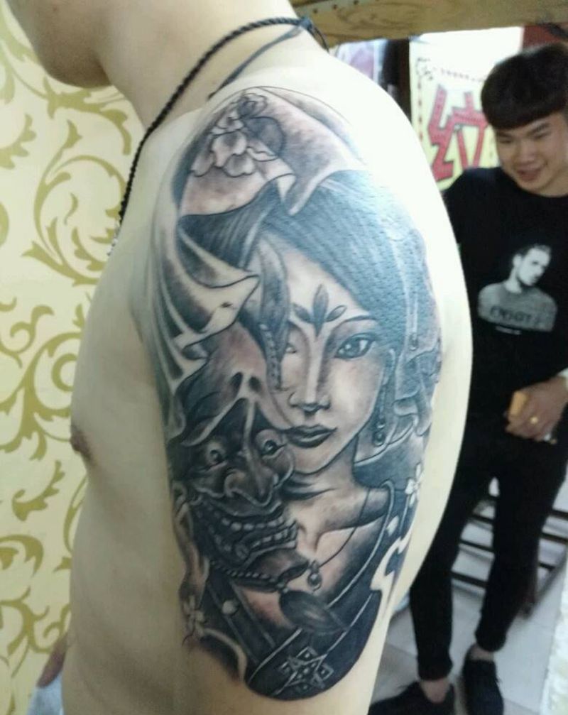 艺妓纹身图片