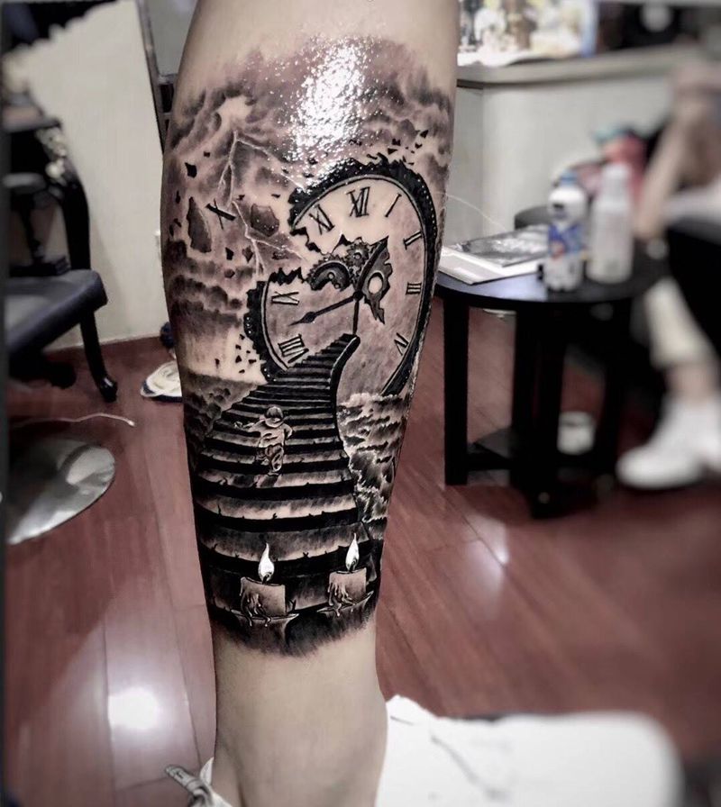 时钟 又一个纹身图片
