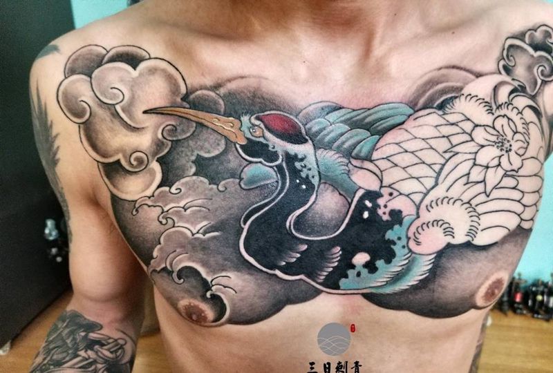 花胸第二次纹身图片