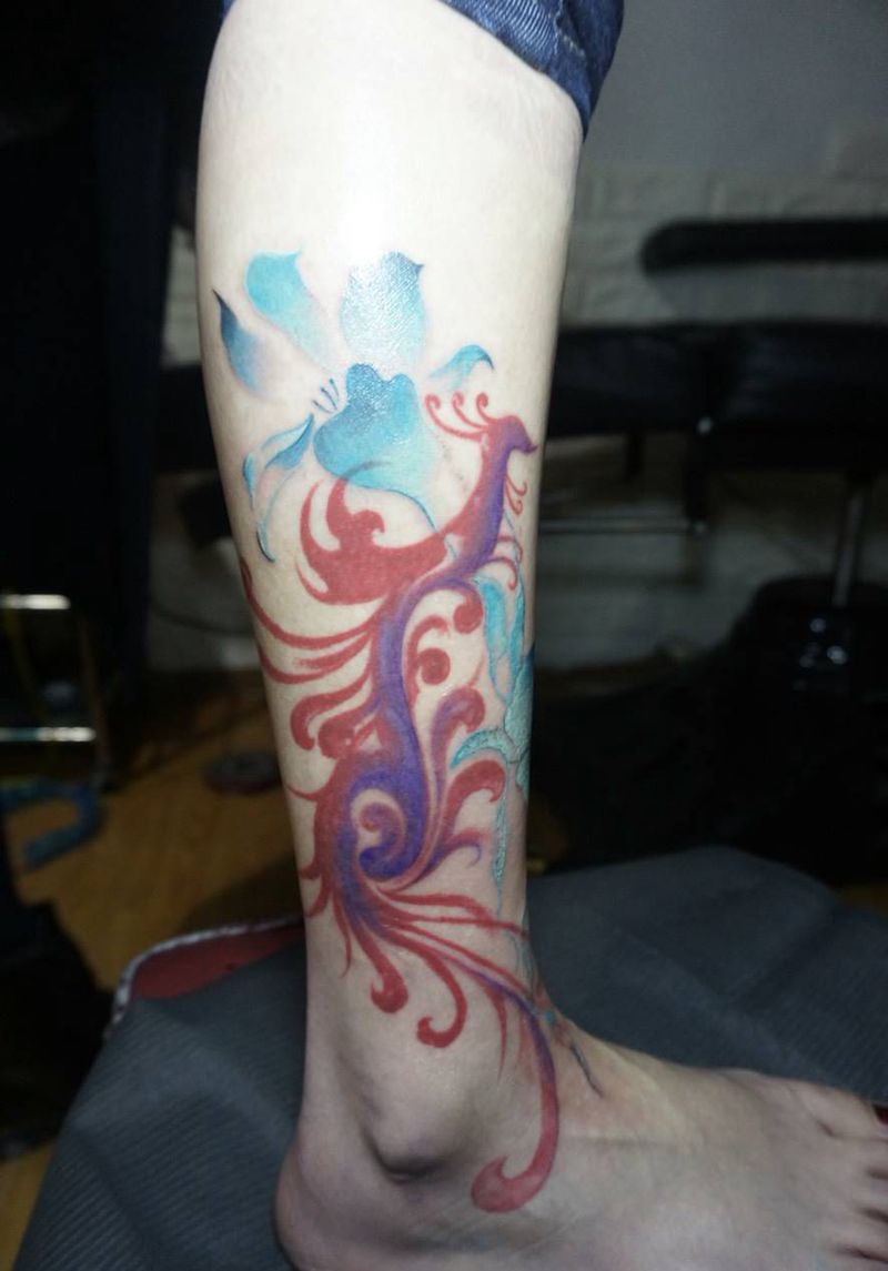 凤凰于飞纹身图片