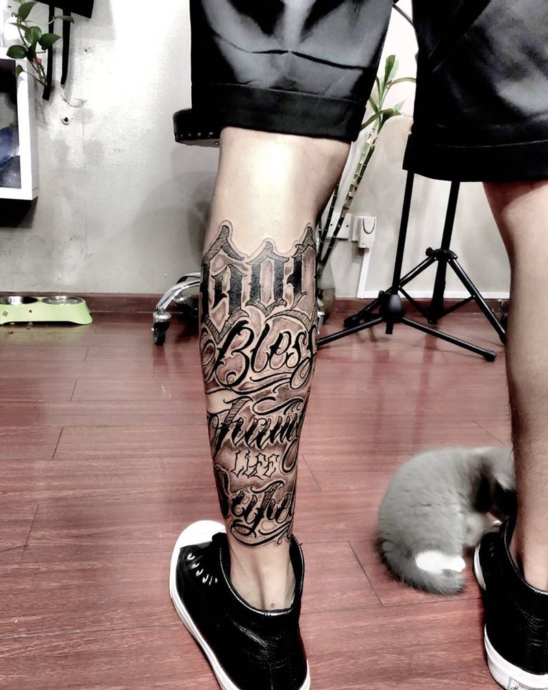 其卡诺花体纹身图片