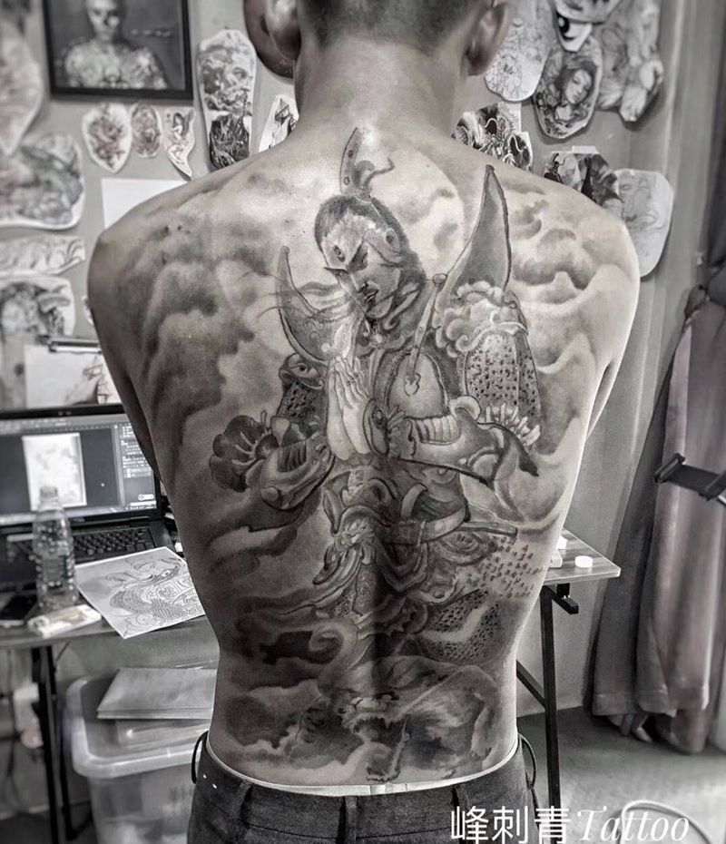 杨戬 恢复后纹身图片