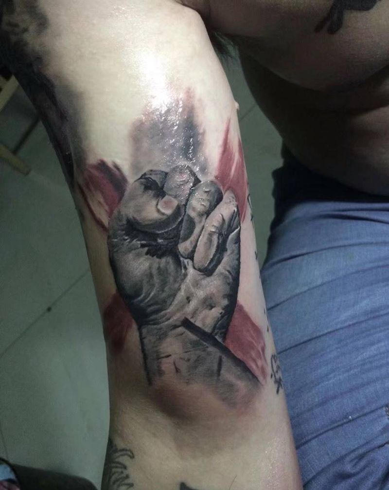 反对暴力纹身图片_手臂欧美纹身图案