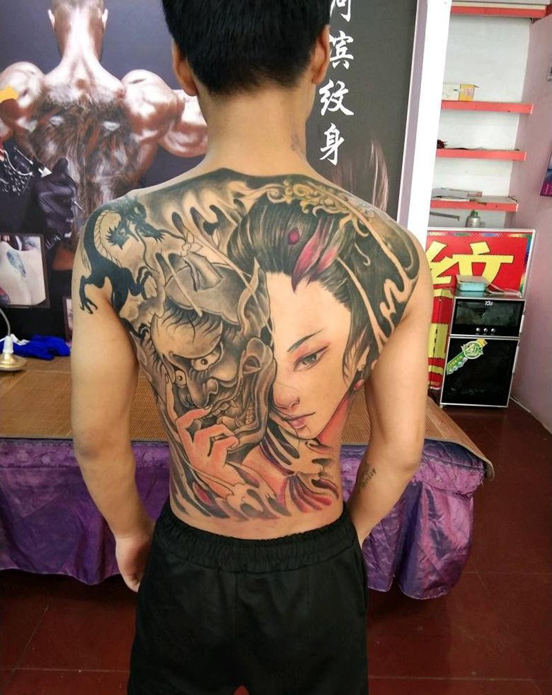 艺妓纹身图片