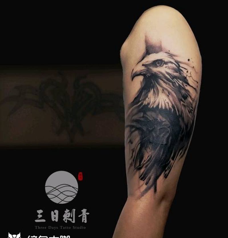 遮盖   鹰纹身图片