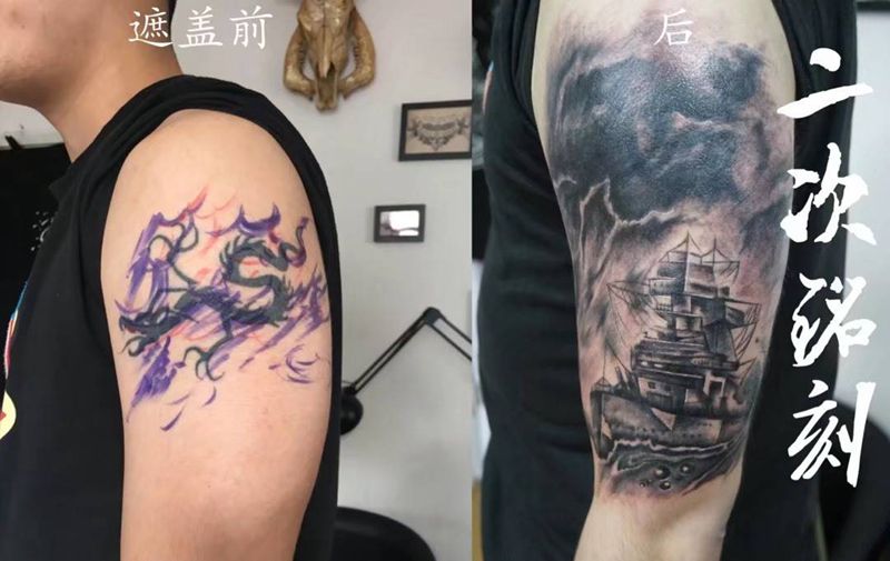 遮盖图腾纹身图片