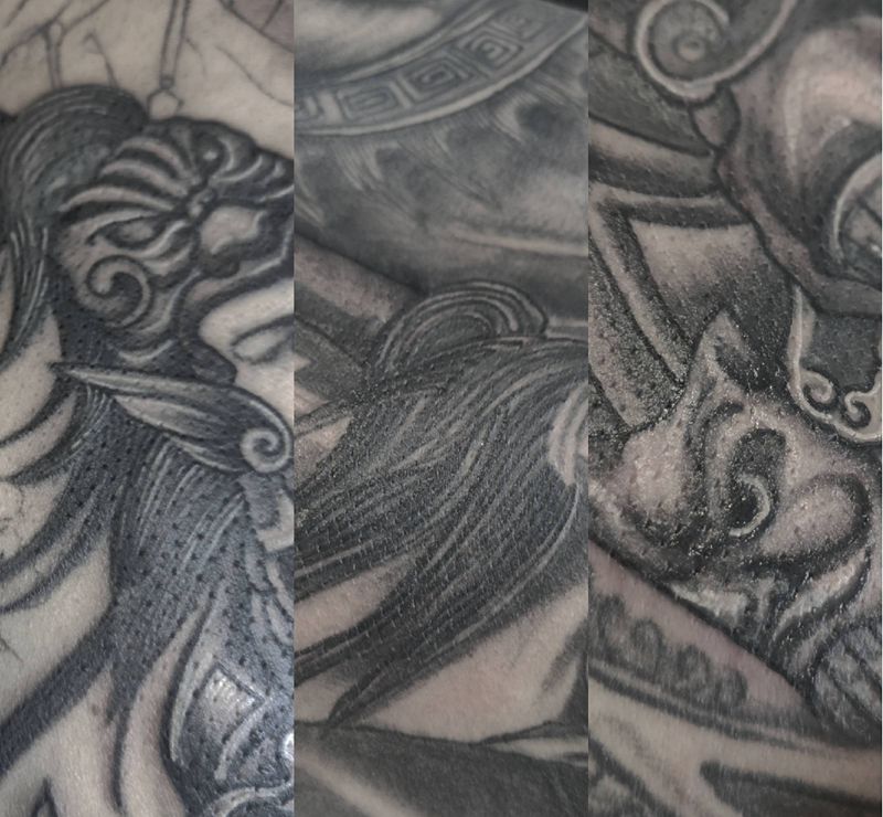 修改进度中纹身图片_背部新传统纹身图案