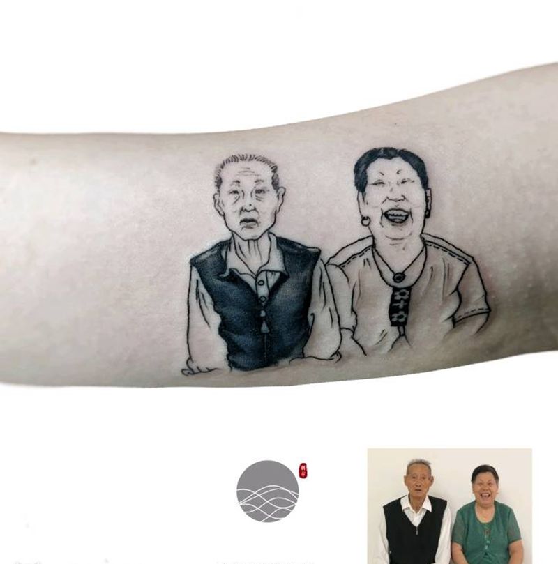 纪念家人纹身图片