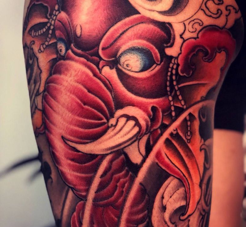 象神 - 局部纹身图片