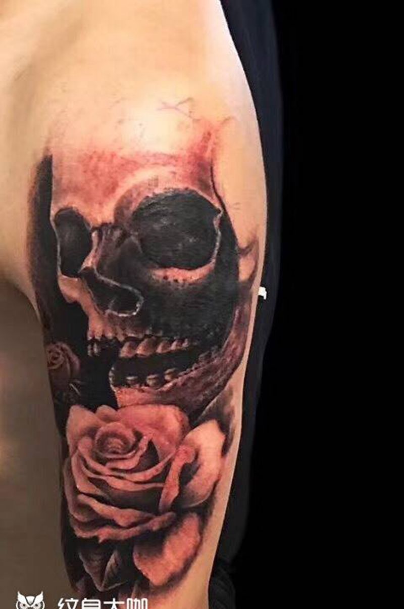 骷髅头纹身图片