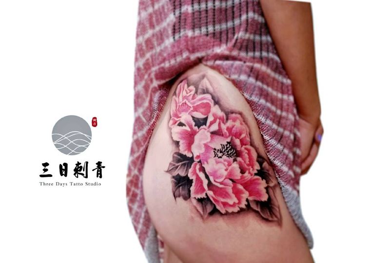 牡丹 国色天香纹身图片