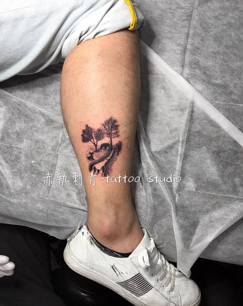 三口之家纹身图片