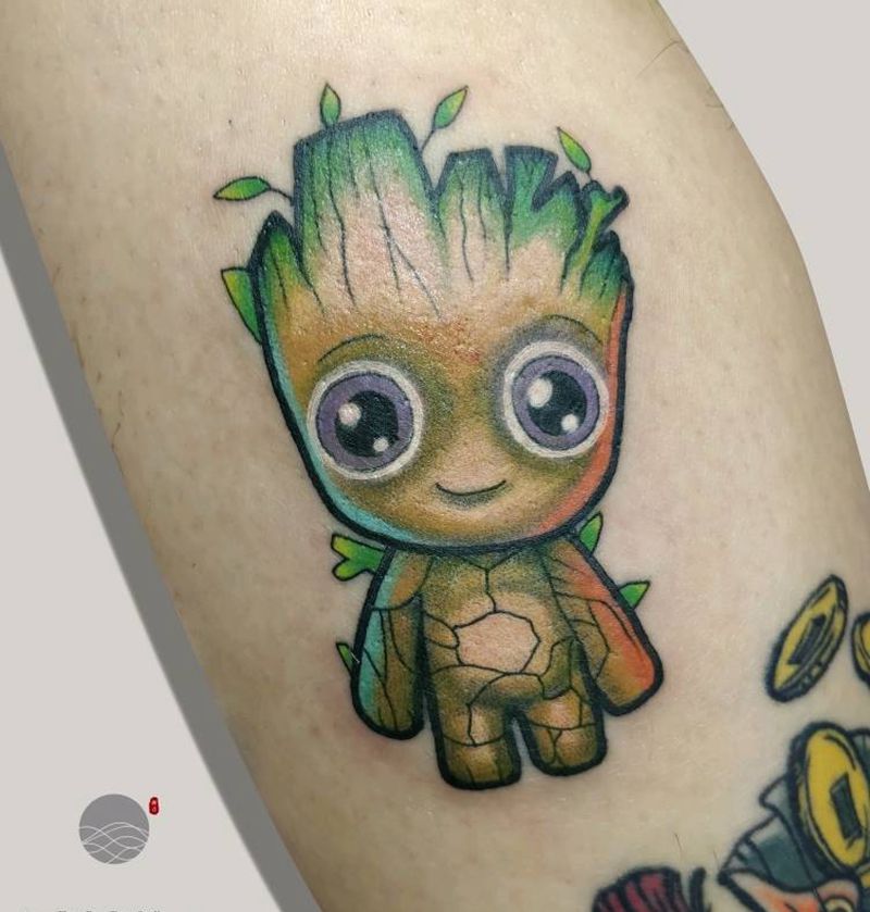 小树苗纹身图片