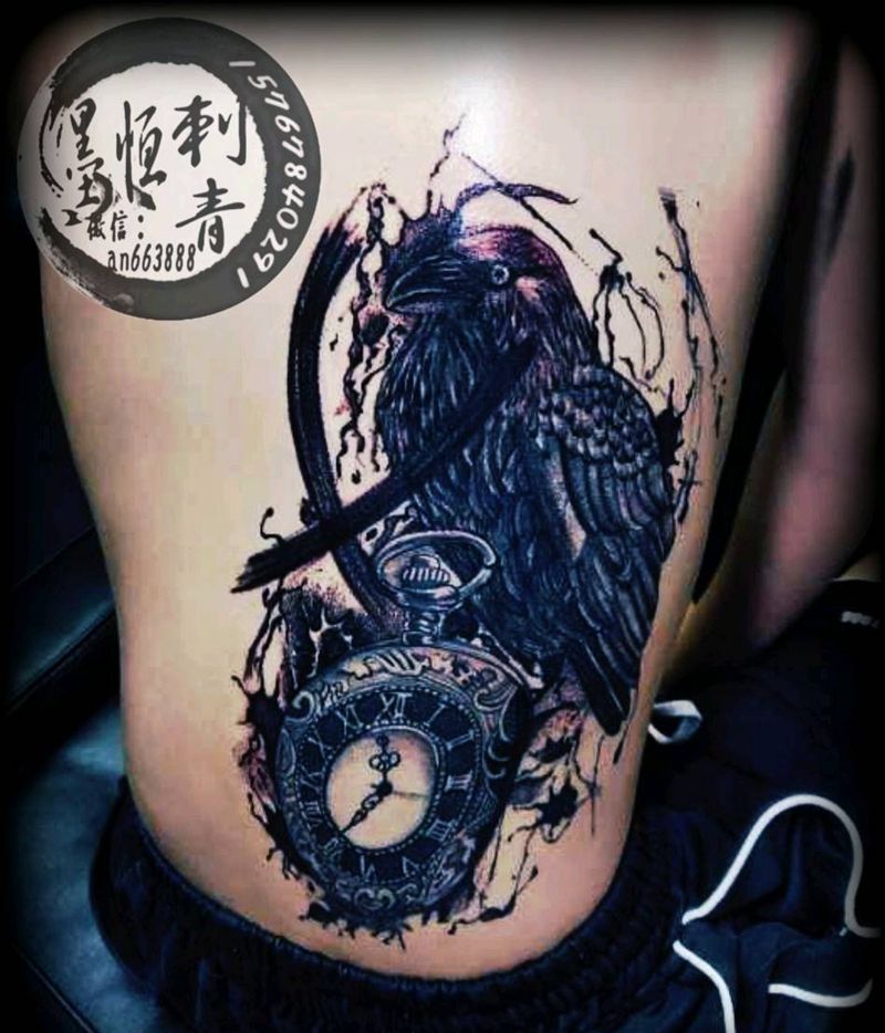 欧美写实纹身图片_背部欧美写实纹身图案