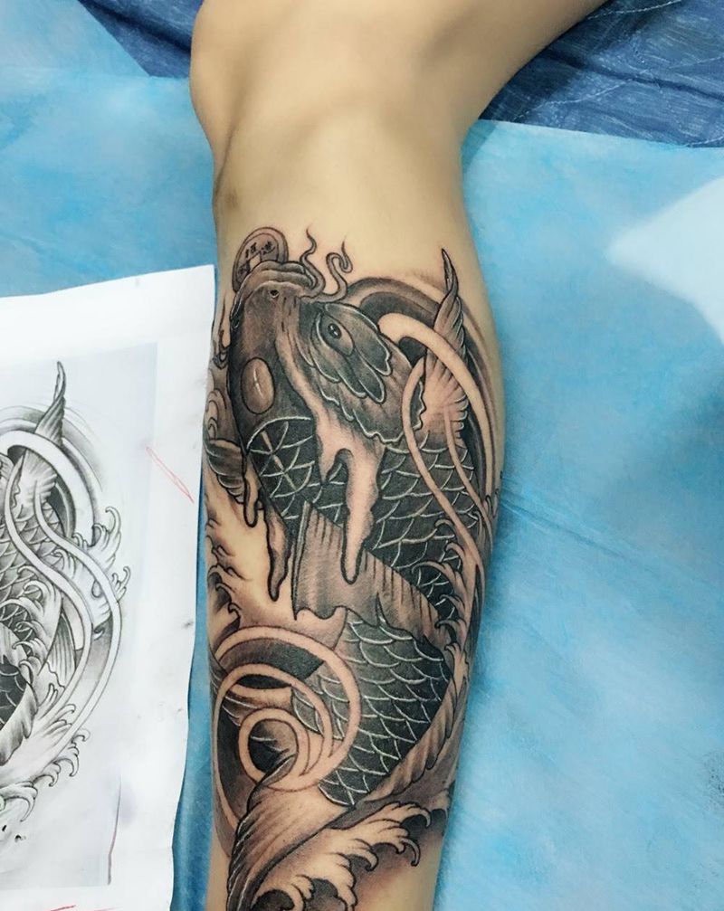 小鲤鱼纹身图片