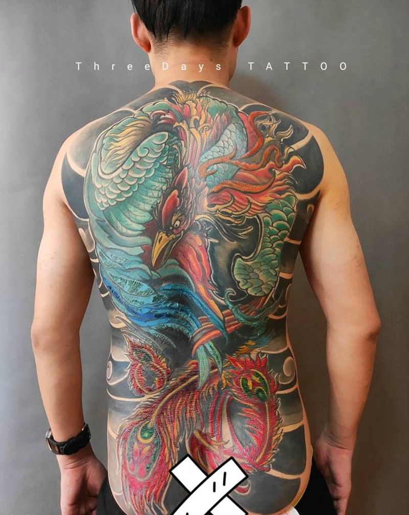 关于修改纹身图片_背部老传统纹身图案