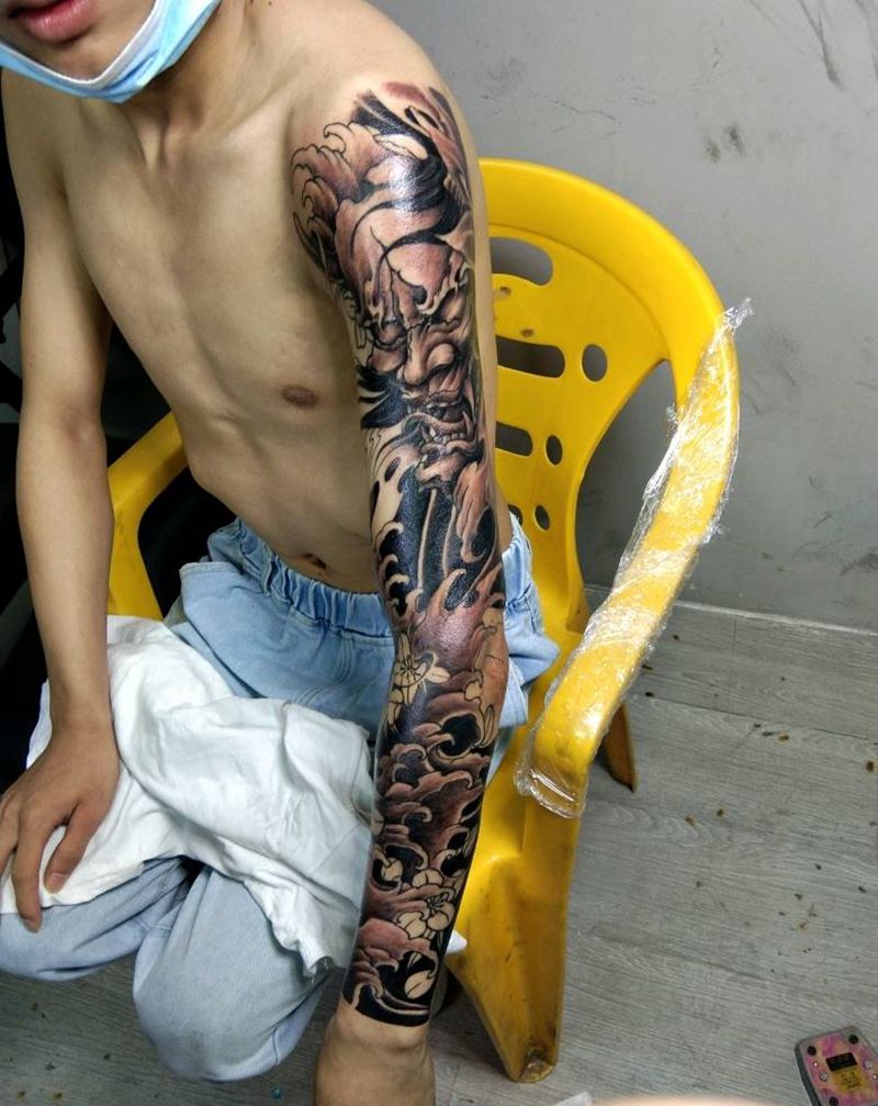 花臂纹身图片_手臂纹身图案