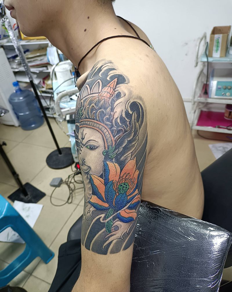 半甲纹身图片_手臂纹身图案