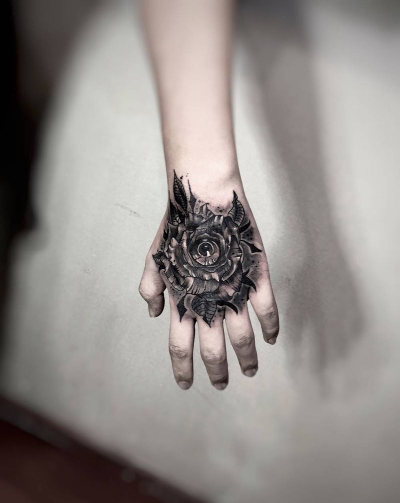 手背纹身图片