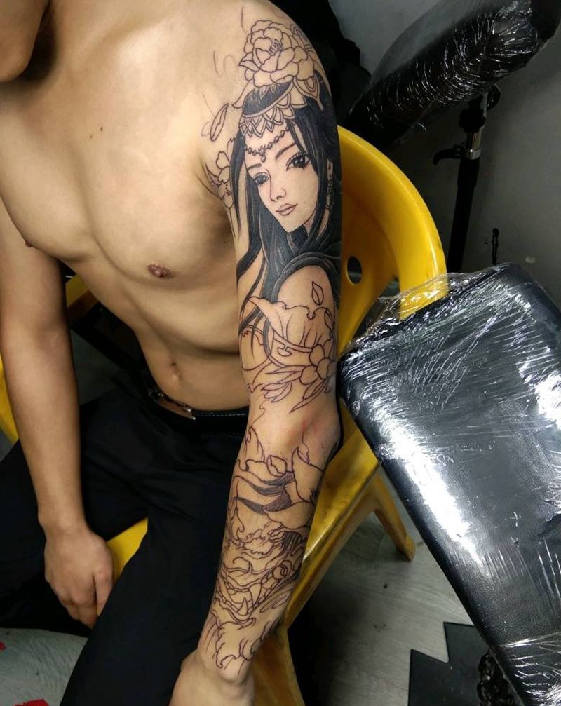 花臂纹身图片_手臂纹身图案