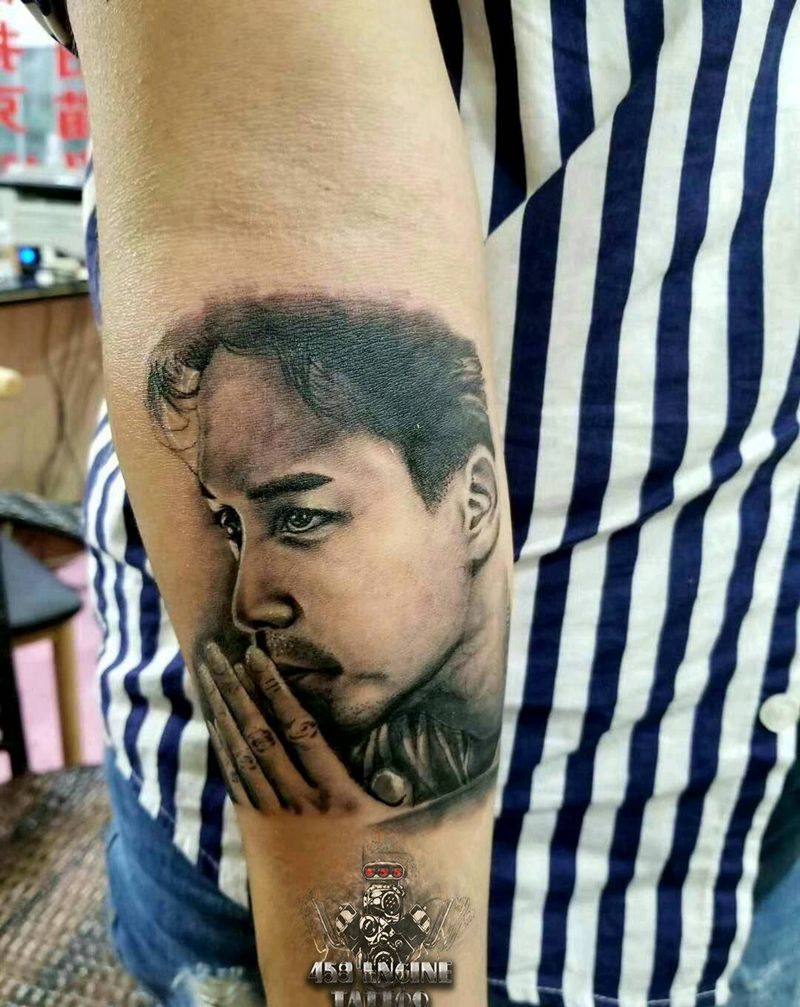 张国荣肖像纹身纹身图片