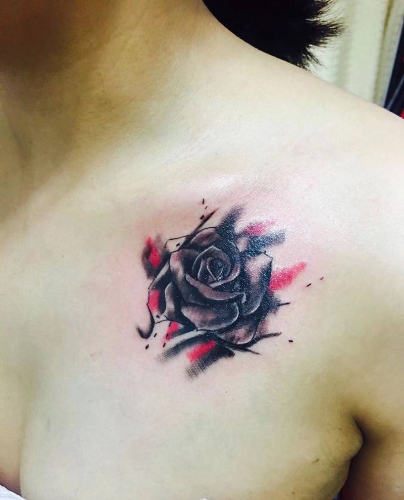 玫瑰花纹身图片