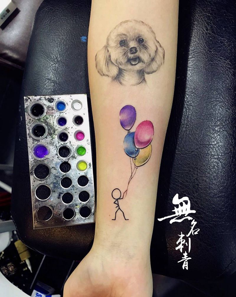 气球纹身图片