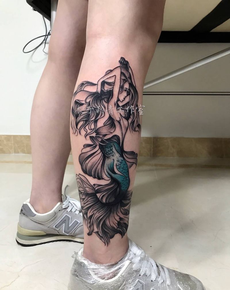 美人鱼纹身图片