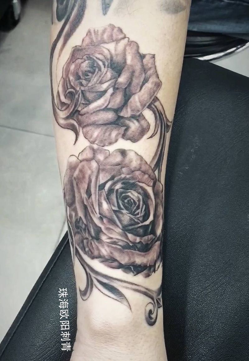 玫瑰纹身图片