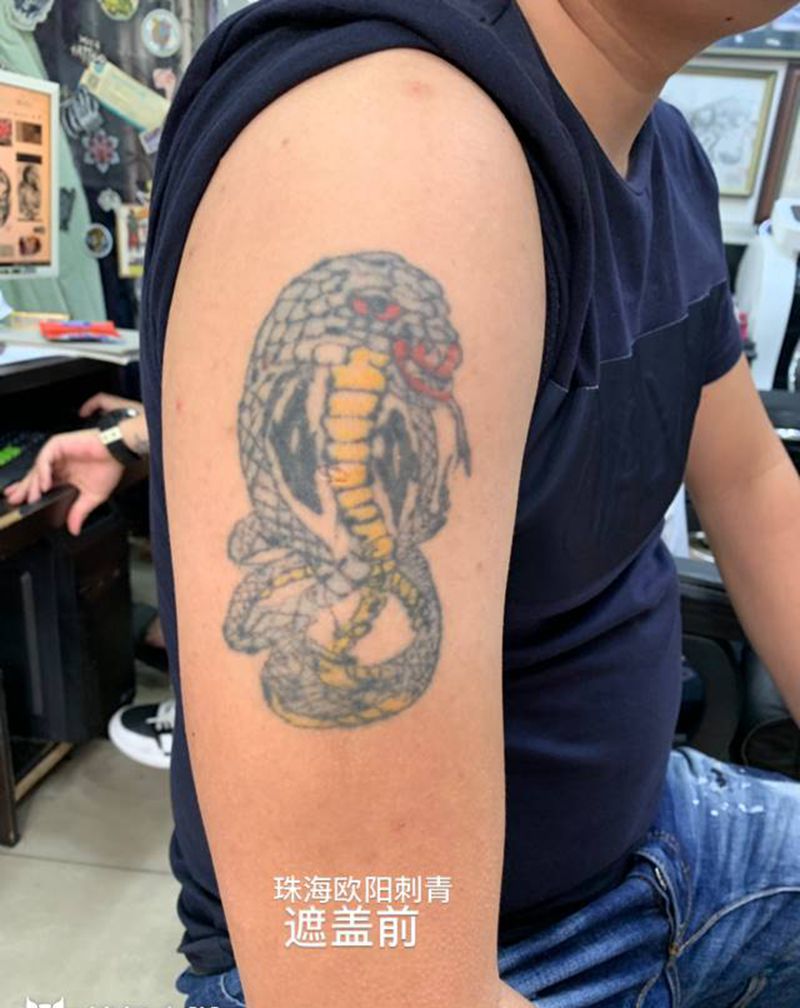 遮盖纹身图片_新传统纹身图案