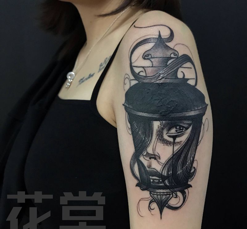 遮盖纹身图片_手臂New School纹身图案