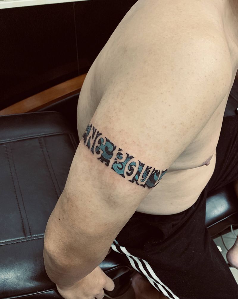 臂环纹身图片_手臂纹身图案