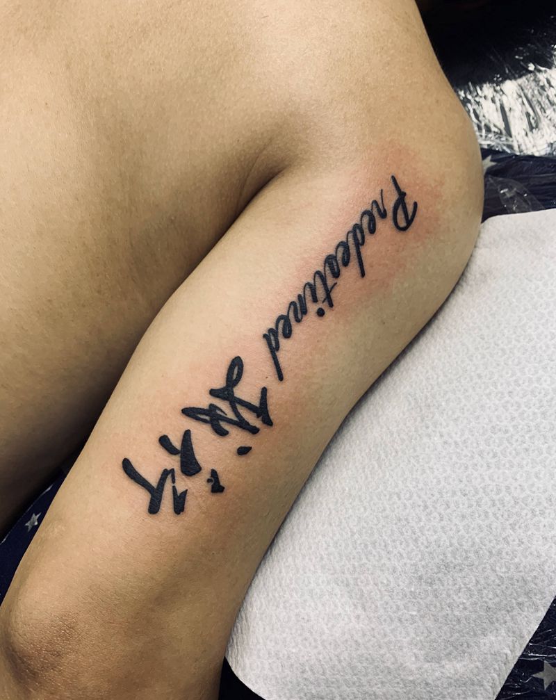 字体纹身图片_手臂纹身图案