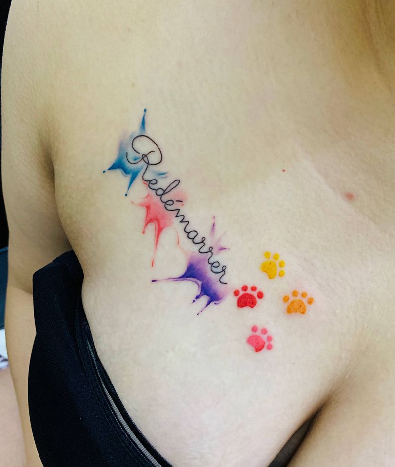 水晶鞋纹身图片_肩部纹身图案