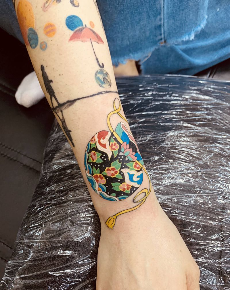 福袋纹身图片_手臂纹身图案