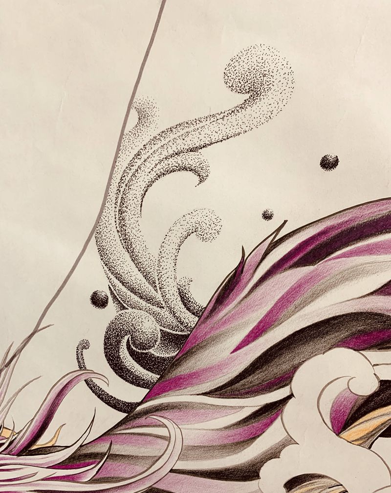 九尾狐纹身图片_臀部纹身图案