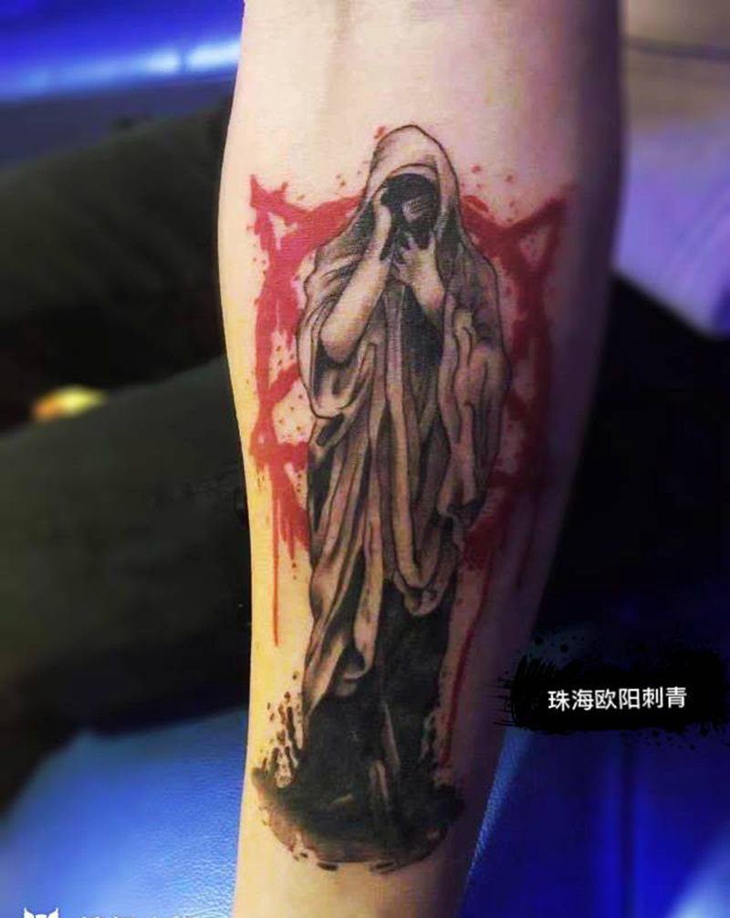 死神纹身图片_手臂纹身图案