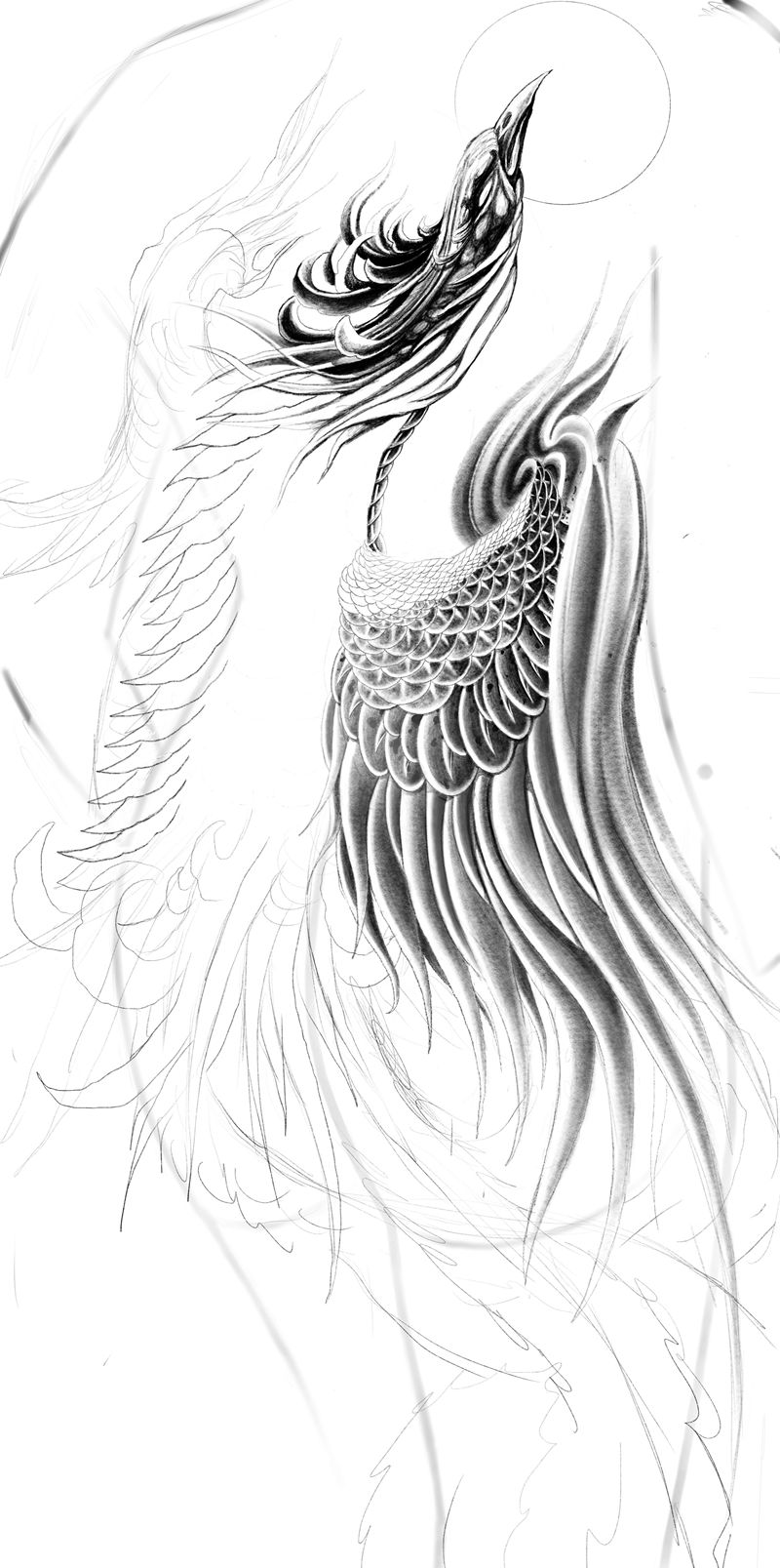 没想好纹身图片_背部纹身图案